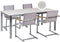 COSOLETO - Tuinset 4 persoons - Wit - Graniet/Glas