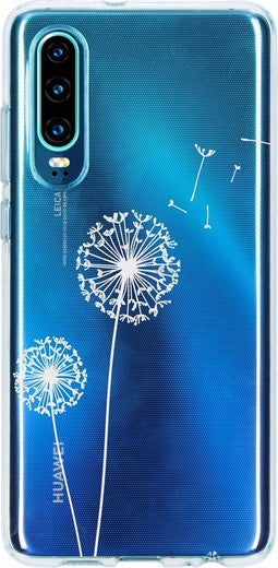 Hoesje Geschikt voor Huawei P30 Hoesje Siliconen - Design Backcover siliconen - Meerkleurig / Paardenbloem