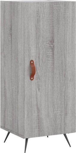 vidaXL - Dressoir - 34,5x34x90 - cm - bewerkt - hout - grijs - sonoma - eikenkleurig