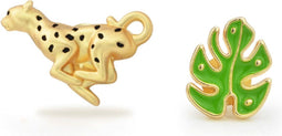 Metalmorphose Fashion Pin -Luipaard en blad