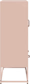 vidaXL - Hoge - kast - 68x39x111,5 - cm - staal - roze