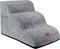 Pawesome Hondentrapje - Hondentrap met 3 treden - Extra stevig en comfortabel - Grijs