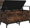 vidaXL - Opbergbankje - 85,5x42x73,5 - cm - bewerkt - hout - gerookt - eikenkleurig