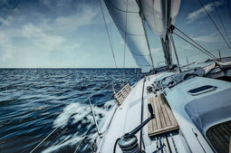 Glasschilderij zeilboot - wanddecoratie - zeilboot 120 x 80 cm