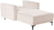 Chaise longue ABERDEEN Fluweel Lichtbeige