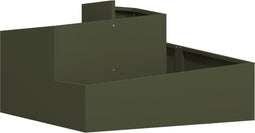vidaXL - Plantenbak - Olijfgroen - 80x80x50 - cm - Koudgewalst - Staal