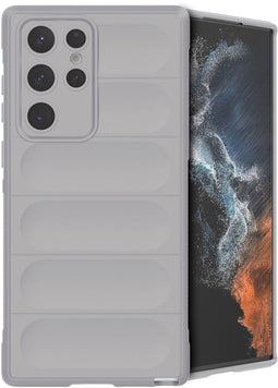 imoshion Hoesje - Geschikt voor Samsung Galaxy S22 Ultra - EasyGrip Backcover - Grijs