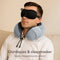 SKYCASES Travel Essentials - Nekkussen Set 3-delig - Ergonomisch Memory Foam met Oogmasker en Oordoppen - Lichtgrijs