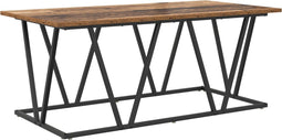 vidaXL - Koffietafel - in - Oude - Hout - 100x50x40 - cm - Gecomposeerd - Hout - en - Metaal