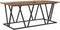 vidaXL - Koffietafel - in - Oude - Hout - 100x50x40 - cm - Gecomposeerd - Hout - en - Metaal