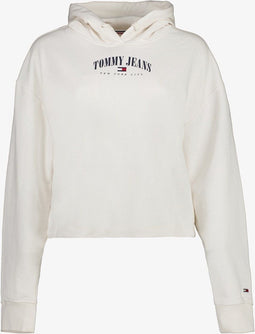 Tommy Hilfiger cropped hoodie - Dames - Capuchon met aantrekkoord - Wit - M