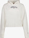 Tommy Hilfiger cropped hoodie - Dames - Capuchon met aantrekkoord - Wit - M