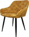 HSM Collection Eetkamerstoel Liverpool Velours/Metaal Goud Set van 2