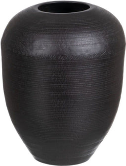 Vaas 25,5 x 25,5 x 33 cm Zwart Aluminium