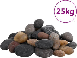 vidaXL - Kiezelstenen - gepolijst - 5-8 - cm - 25 - kg - meerkleurig
