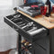 SoBuy FKW45-SCH - Keukentrolley - Zwarte keukenwagen met lade en wielen - 67cm x 87cm x 38cm