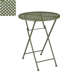 Mica Decorations Rowan Tafel - H71 x Ø58 cm - Ijzer - Groen