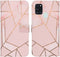 iMoshion Hoesje Geschikt voor Samsung Galaxy A21s Hoesje Met Pasjeshouder - iMoshion Design Softcase Bookcase - Goud / Roze / Pink Graphic