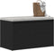 vidaXL - Halbankje - Zwart - Eiken - 80x40x45 - cm - Gelaagd - Hout