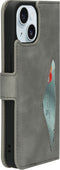 Mobiparts iPhone 15 - Classic Wallet Case - Ruimte voor pasjes - Granite Grey