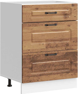 vidaXL - Keuken - onderkast - Kalmar - bewerkt - hout - oud - houtkleurig