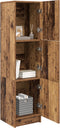 vidaXL - Hoge - Kast - van - Oud - Hout - 31,5x32x124 - cm - Gemaakt - van - Hout