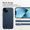 Accezz MagSafe Leather Backcover - Krasbestendig - Donkerblauw (iPhone 13)