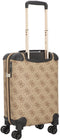 Guess Berta 18 - Dames Reiskoffer - 4 Wielen - Latte Logo Brown