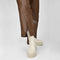 PS Poelman Kimmy - Dames Leren Chunky Chelsea Enkellaarzen - Beige Crème Wit - Maat 36