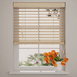 Radeco® Bamboe Houten Jaloezie - 50 mm - Licht Eiken - 75 x 240 cm