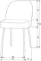 BePureHome Vogue Eetkamerstoel - Fluweel - Honinggeel - 83x50x60