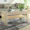 vidaXL - Salontafel - 110x65x48 - cm - bewerkt - hout - eikenkleur