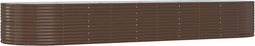 vidaXL - Plantenbak - 447x140x68 - cm - gepoedercoat - staal - bruin