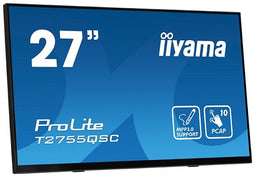 Iiyama ProLite T2755QSC-B1 - 27" WQHD Touch Monitor - 10-punts PCAP - Zwart