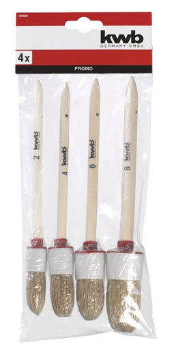 kwb ringborstelset, ronde borstels voor schilderwerkformaat. 2 4 6 en 8 ronde borstels, set van 4