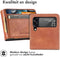 imoshion Hoesje Geschikt voor Samsung Galaxy Z Flip 4 Hoesje Met Pasjeshouder - imoshion Luxe Bookcase flip versie - Bruin