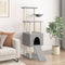 vidaXL - Kattenmeubel - met - sisal - krabpalen - 153 - cm - lichtgrijs