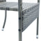 Juskys Yoro - Tuinstoelen - 4-delig - Stapelbaar - Grijs (4 stuks)