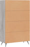 vidaXL - Hoge - kast - 69,5x31x115 - cm - bewerkt - hout - grijs - sonoma - eikenkleurig