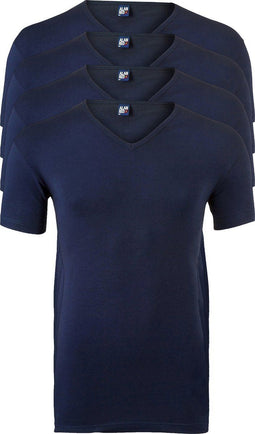 Alan Red Oklahoma - T-shirts - V-hals stretch - Navy (4-pack)