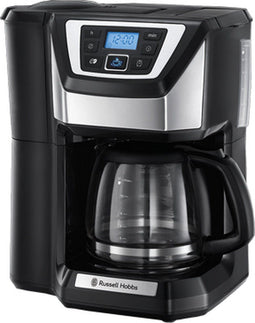 Russell Hobbs 22000-56 - Semi-automatische stille koffiemaker - 60% stillere graanmolen - Glanzend staal