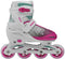 Roces Jokey X - Verstelbare Skeelers - Kinderen - Wit/Roze - 30-33