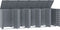 vidaXL - Containerberging - voor - 5 - containers - 345x79x117 - cm - staal - grijs
