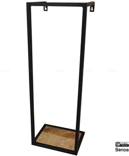 Iron Wall Rack with Mango Wooden Shelf