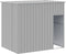 vidaXL - Hondenhok - met - ren - 214x457x181 - cm - staal - lichtgrijs