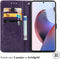 iMoshion Hoesje Geschikt voor Motorola Edge 30 Ultra Hoesje Met Pasjeshouder - iMoshion Mandala Bookcase - Paars