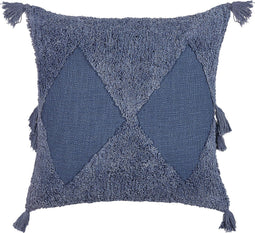 AVIUM - Sierkussen set van 2 - Blauw - 45 x 45 cm - Katoen