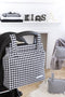 Organizer tas voor kinderwagen Mi bollito Zwart Vichy 10 x 35 x 35 cm