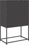 vidaXL - Hoge - kast - 68x39x107 - cm - staal - zwart