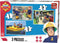 Brandweerman Sam 3in1 Puzzel - Kinderpuzzel - 6 12 24 stukjes (3 stuks)